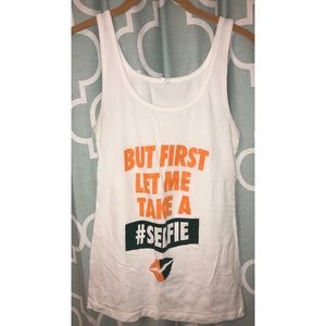 White Cotton Tank Top
